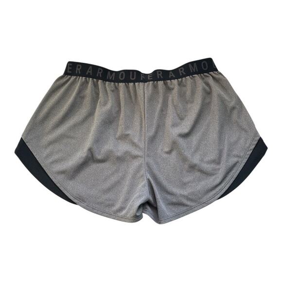 Under Armour Women's Play Up 3.0 Shorts Carbon Gray Black Size XL Gym 1344552 - Picture 4 of 6